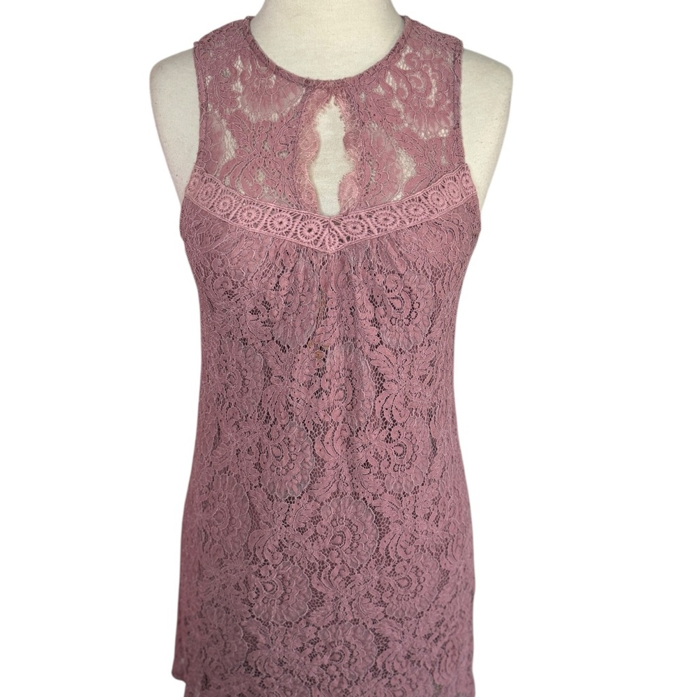 Speechless Pink Lace Mini Dress